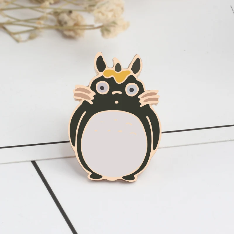 Прямая поставка Значки для аниме Totoro семейная брошка с металлической