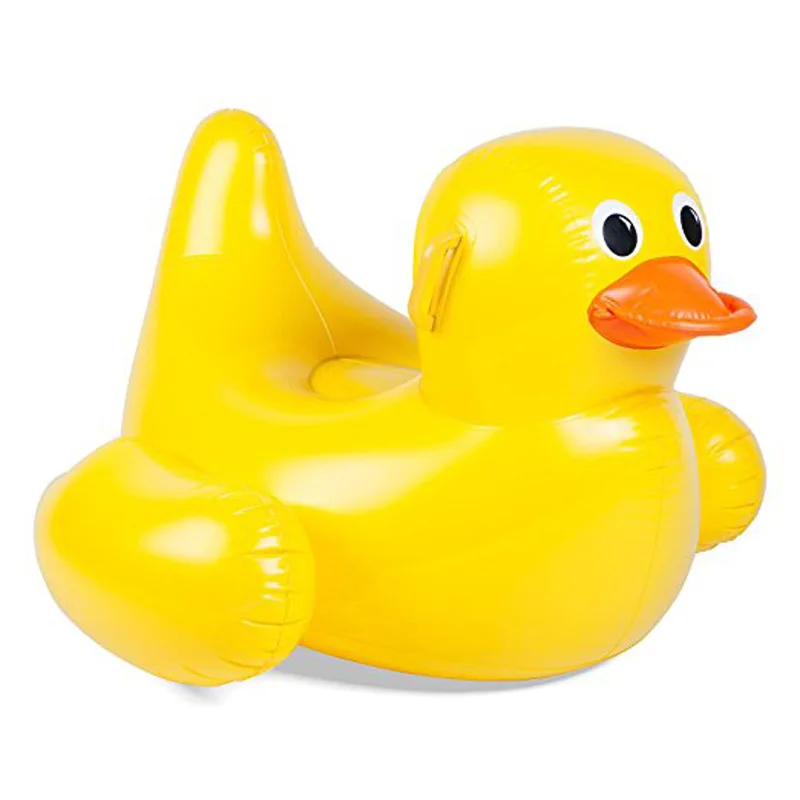 

130cm Inflatable Yellow Duck Design floating row beach fun supplies toys pool fun raft mattress Baby Kid Inflatable Swimming