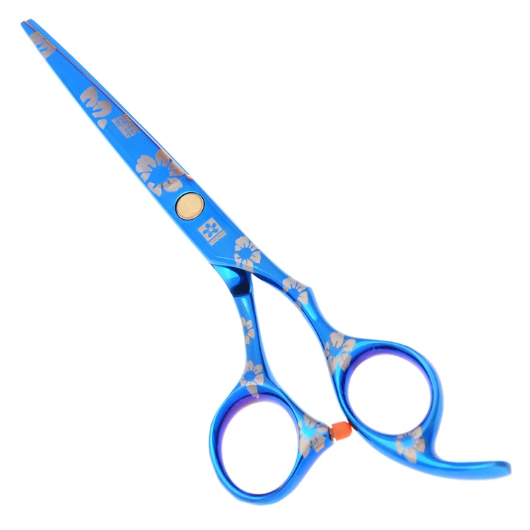 

6.0 Inch 5.5 Inch Blue Sakura Human Hair Scissors for Hairdressing Japan 440c Salon Barber Hair Cutting Shear Hair Razor LZS0094
