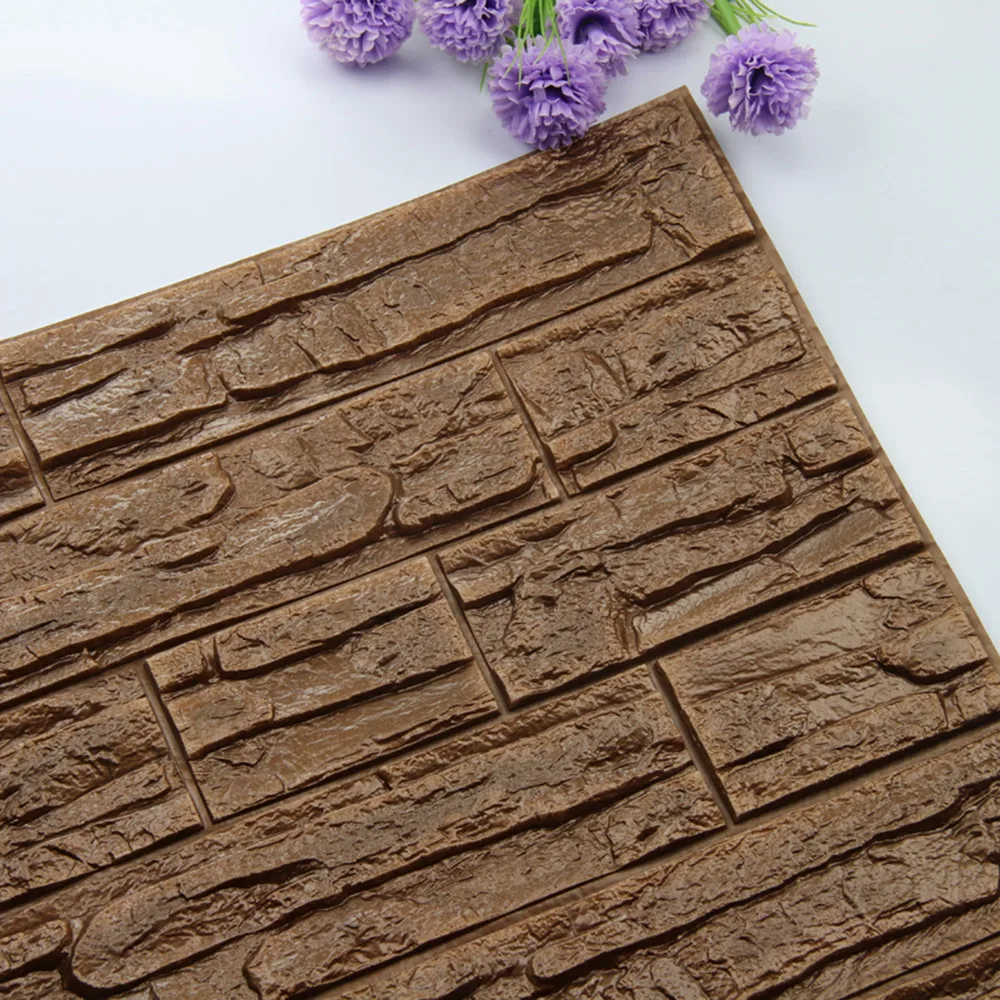 

3D Brick Foam Wallpaper Panels Room Decal Stone Decoration Embossed Tile Stickers Wall Decorations Living Room Stikers Muraux #F