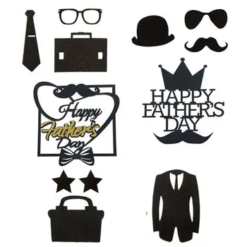 

11Pcs Cake Toppers Happy Fathers Day Paper Cake Picks Cupcake Dessert Decoration Supplies Party Fruit Flag A3