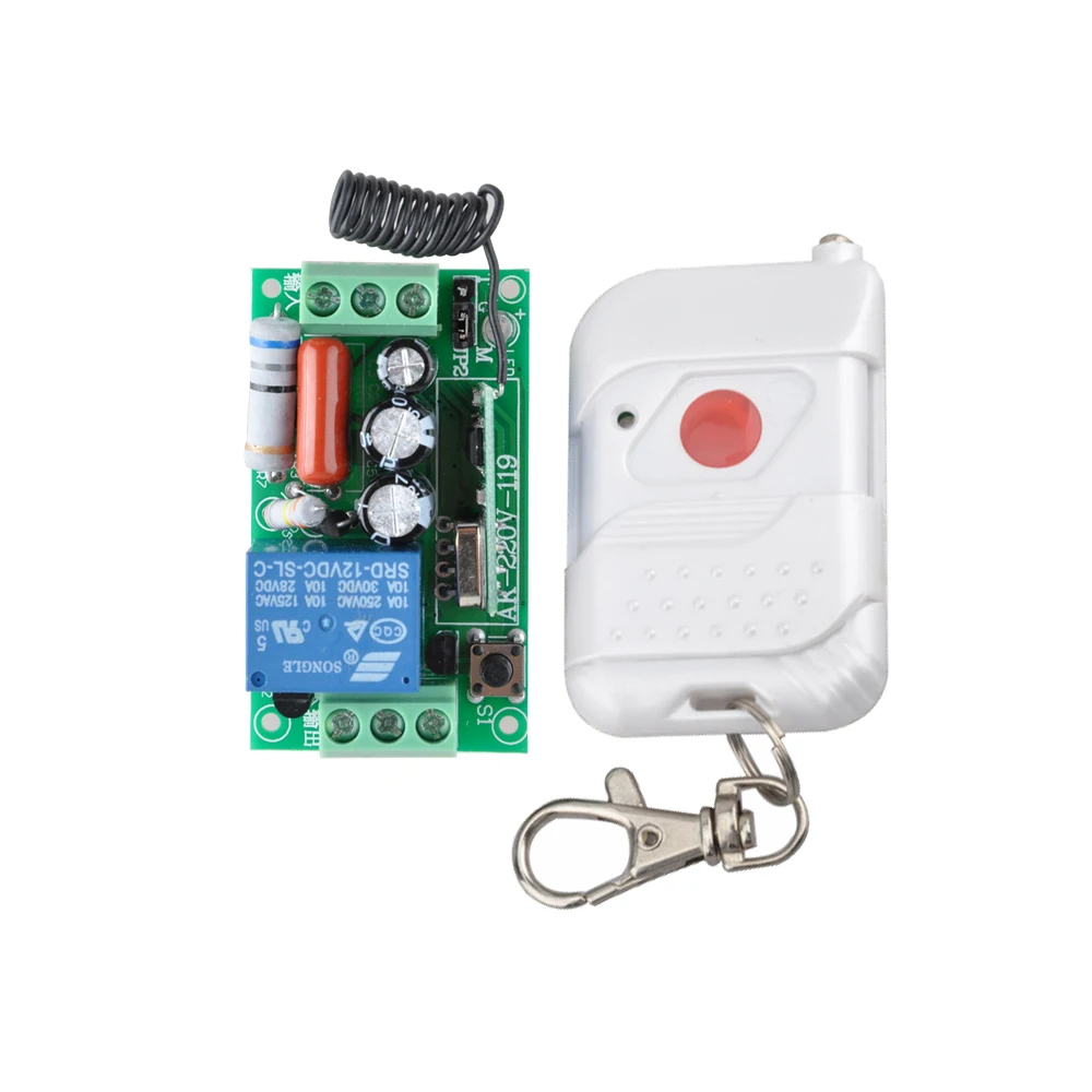 220V 1CH 1000W Wireless Remote Control Switch System Toggle Momentary