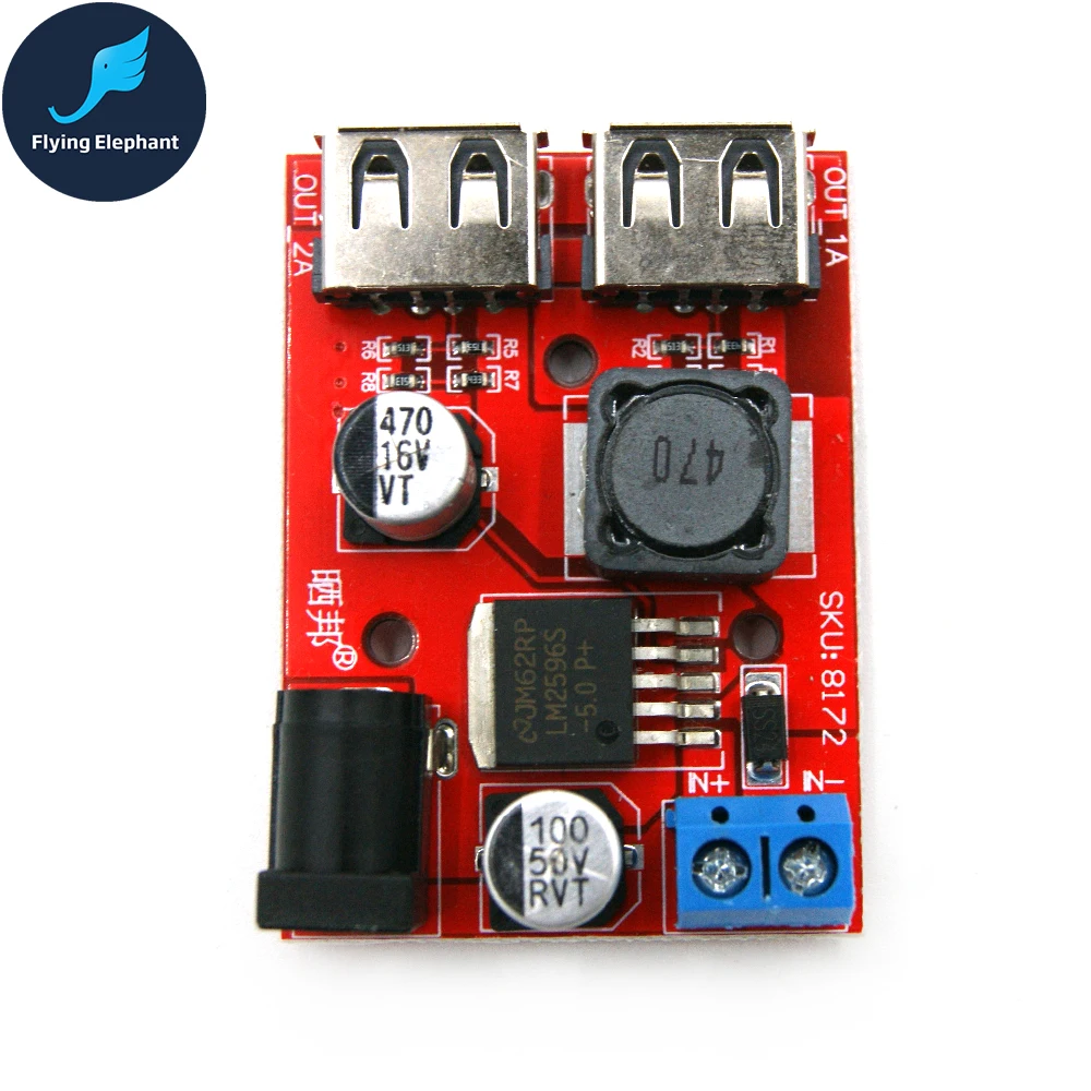 DC-DC Step-down Power Regulator Module 9V/12V/24V/36V To 5V 3A Double ...