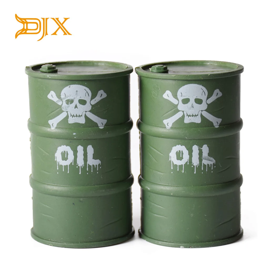 

DJX 1PC Plastic Oil Drum for 1/10 Axial SCX10 TRX4 RC Car Parts Decoration Tools