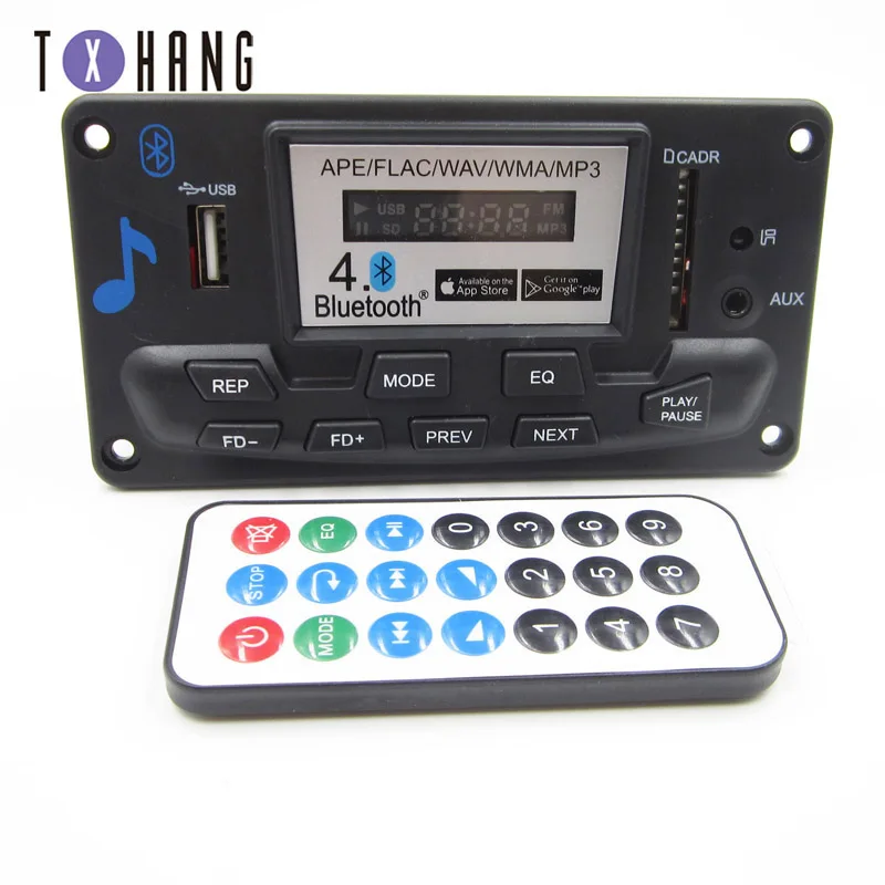 

4.0 Bluetooth MP3 Decoding Board Module DIY USB/SD/MMC APE FLAC WAV DAE Decoder Record MP3 Player AUX FM Folders