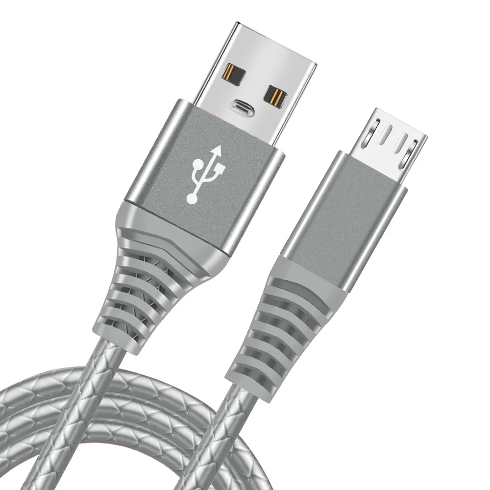 Олаф 1 м Micro USB кабель для samsung Xiaomi 2.4A кабель передачи данных для быстрой зарядки Android мобильный телефон зарядное устройство провода шнур Кабели Microusb - Цвет: Gray