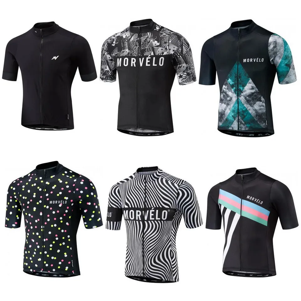 

2018 morvelo Summer Short Sleeve Cycling Jersey Tops Hombre Road Racing Bike Clothing MTB Bicycle Clothes