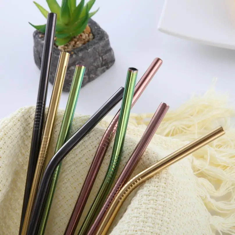 

Stainless Steel Drinking Straws 1PC Long Multicolour Stainless Steel Drinking StrawsFor 20 Oz/30 Oz Cups Drop Shipping 2018f24