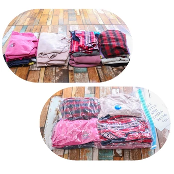 

12PCS Assorted Size Vacuum Compressed Storage Seal Organizer Bag + 1PCS Hand Pump for Home Apartment Dormitory Travel