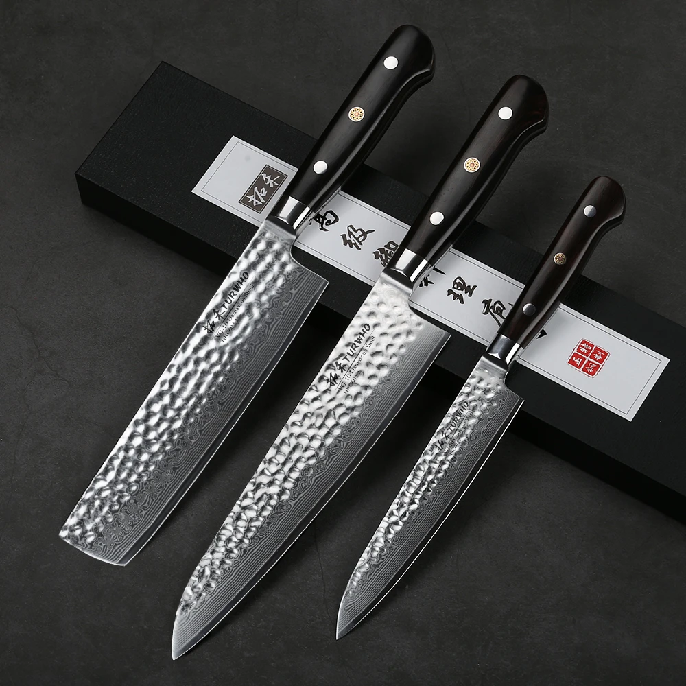 Turwho 3pcs Kitchen Knife Set Best Chef Nakiri Utility Knife Sets Japanese Damascus Stainless Steel Knives Kitchen Cooking Tools Knife Sets Aliexpress
