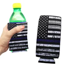 Тонкий охладитель 12 унций американский флаг тонкие банки крышка рукава патриотические звезды полосы пивной набор с флагом стиль H99F