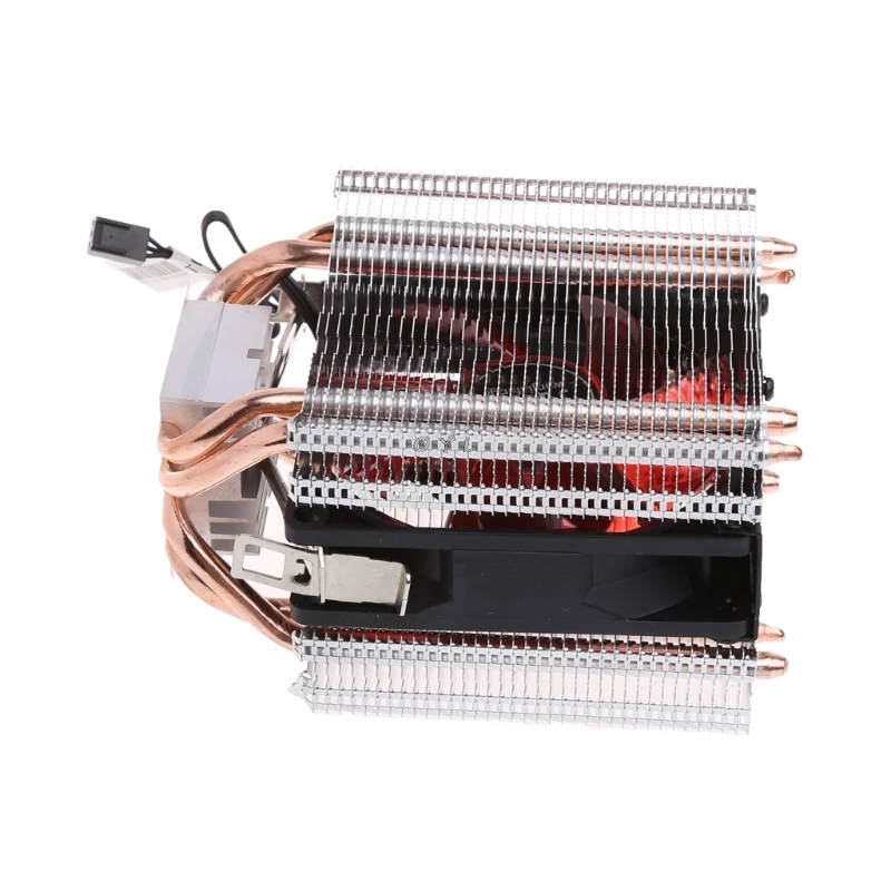 Процессор охлаждающий вентилятор 4 теплотрубки 130 Вт электрическая лампа с красным Процессор кулер 3-контактный вентилятор радиатора для Intel LGA2011 AMD AM2 754