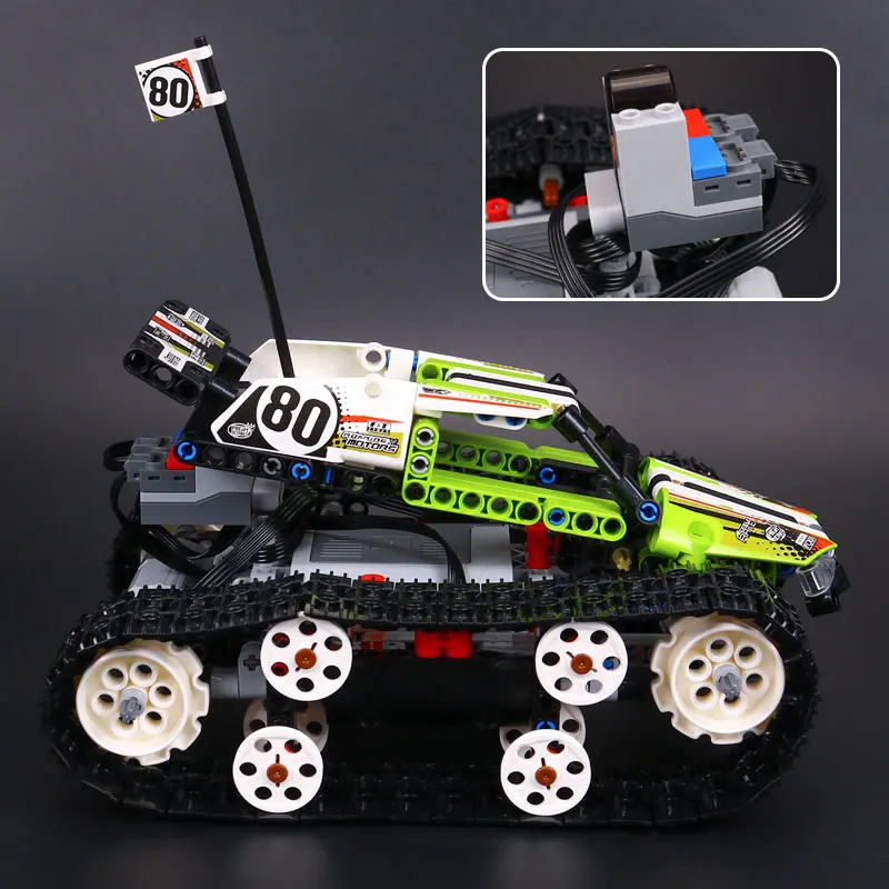 Billig DHL 20033 Technik Auto Kompatibel Mit Legoing 42065 RC Track Remote control Rennen Auto Set Bausteine Ziegel Kinder spielzeug Geschenke