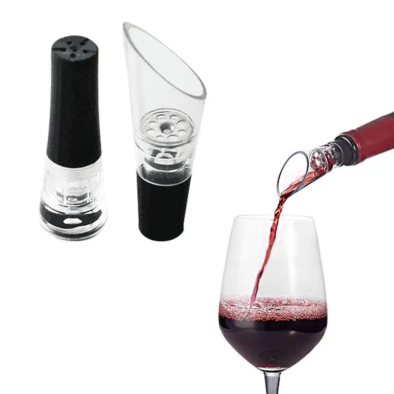 Red Wine Pour Spout Vacuum Plastic Stopper Decanter Funnel Pourer Cap