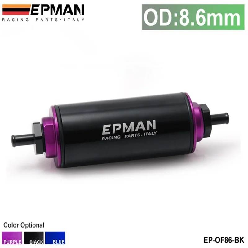 Jdm Sport High Flow Racing(8,6 мм/AN6/AN8/AN10) топливный фильтр для Honda EP-OF86 - Цвет: OD8.6MM BLACK