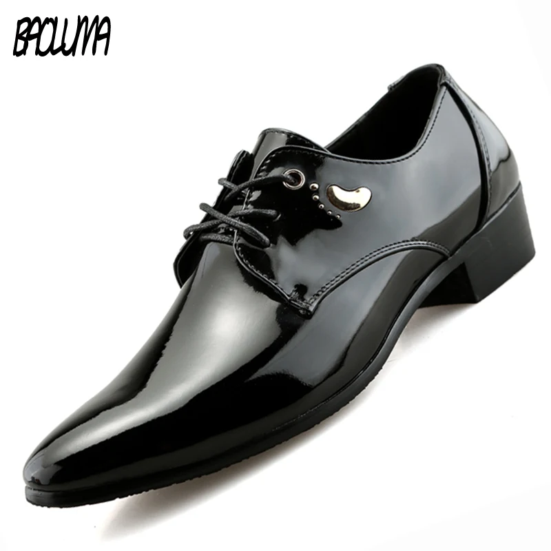 

Mens Pointy Shoes Spring Autumn Men Formal Wedding Shoes Luxury Men Business Dress Men Loafers Pointy Shoes Large Sizes 38-47