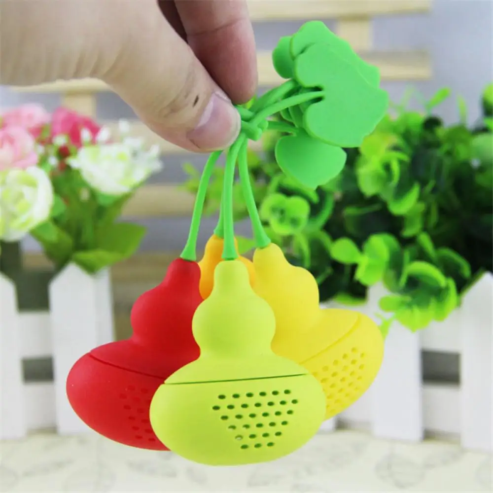 LINSBAYWU Cute Creative Silicone Calabash Tea Infuser Diffuser Loose