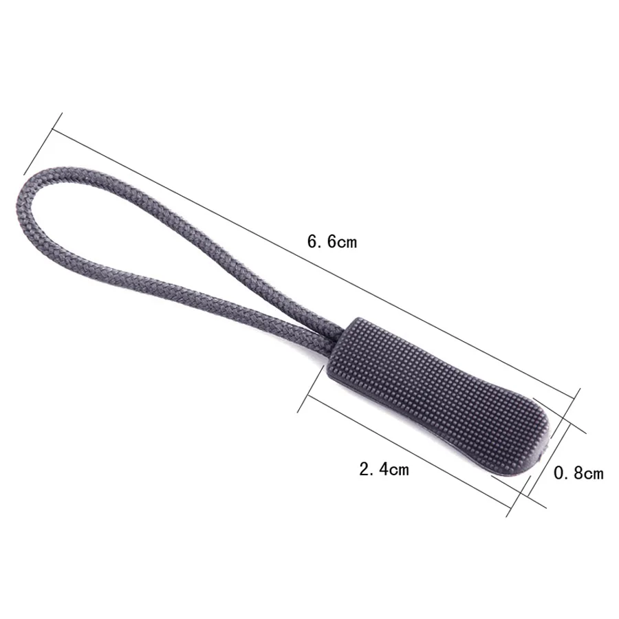 20Pcs Tent Backpack Zipper Pull Puller Rope Tag Fixer Zip Cord Tab Replacement Clip slider Buckle Travel Bag Suitcase Clothes