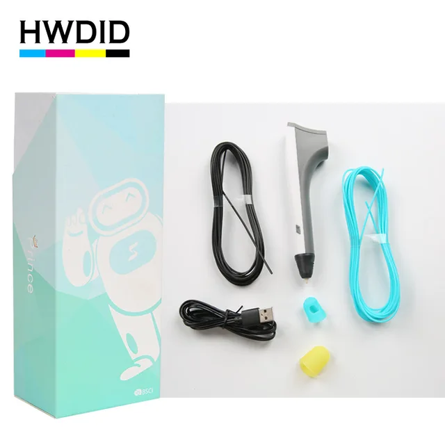 Cheap HWDID M1 Prince 3D pen handle for drawing DIY 3D Pen Plastic PLA PCL 1.75mm filament Low temperature Gift For Kids Drawing Tools