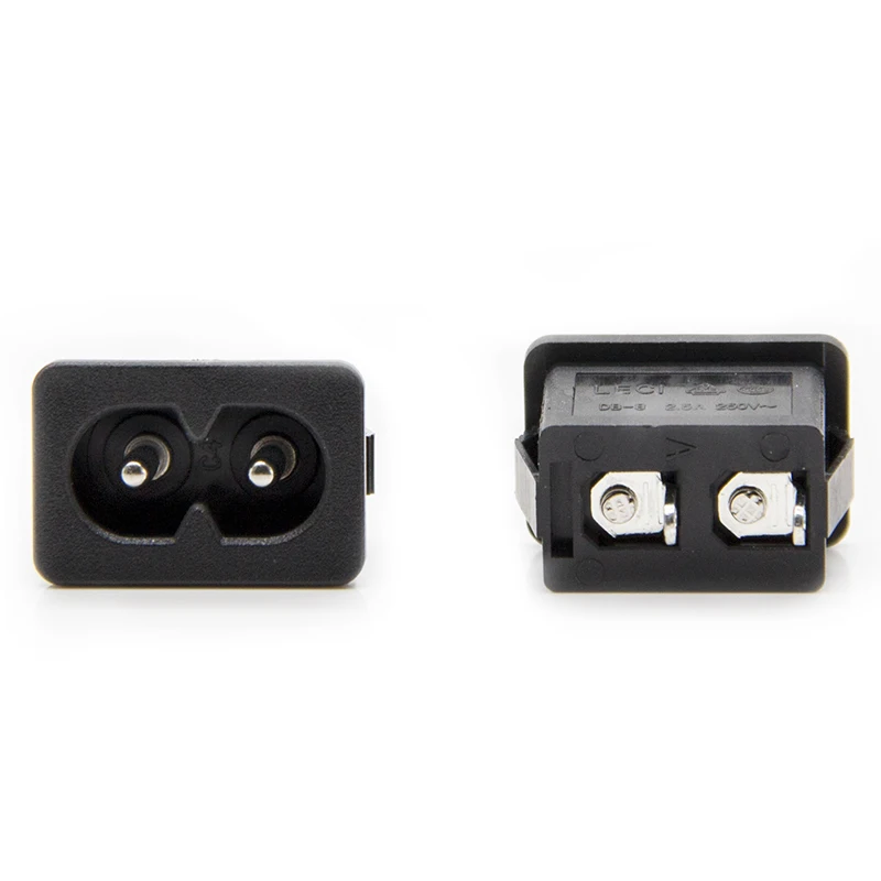 1 шт. разъем для шнура питания кабель ЕС 2-зубец ноутбук AC штепсельная Вилка адаптера 2 Pin