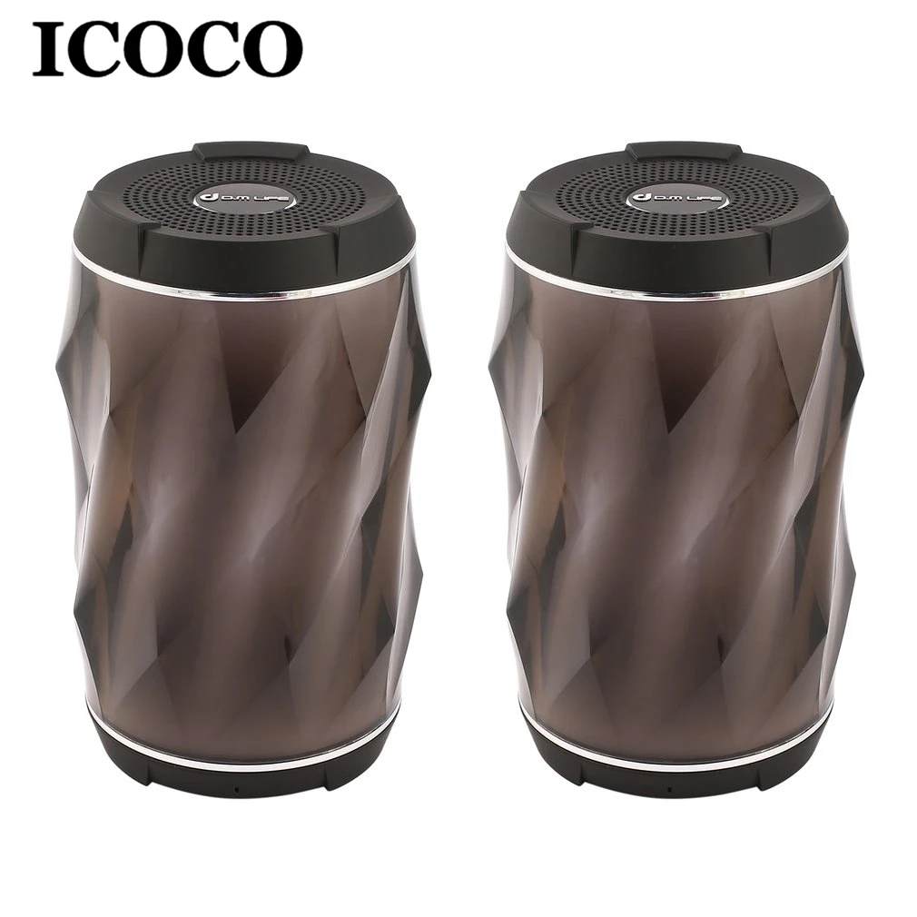 

ICOCO LED Flame Lamp with Bluetooth Speaker Soft LED Light Wireless Smart Colorful Speaker Built in Microphone DM-S500