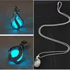 Larme chaude lueur dans l'obscurité pendentif collier Vintage brillant bijoux pour hommes lumineux mode femmes ► Photo 3/6