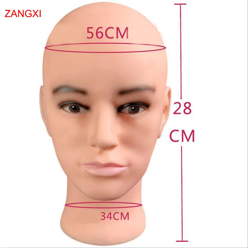 56 см штекер голова с черной настольной подставкой манекен голова для парика делая манекен для шляп манекен голова подставка для парика лысый манекен