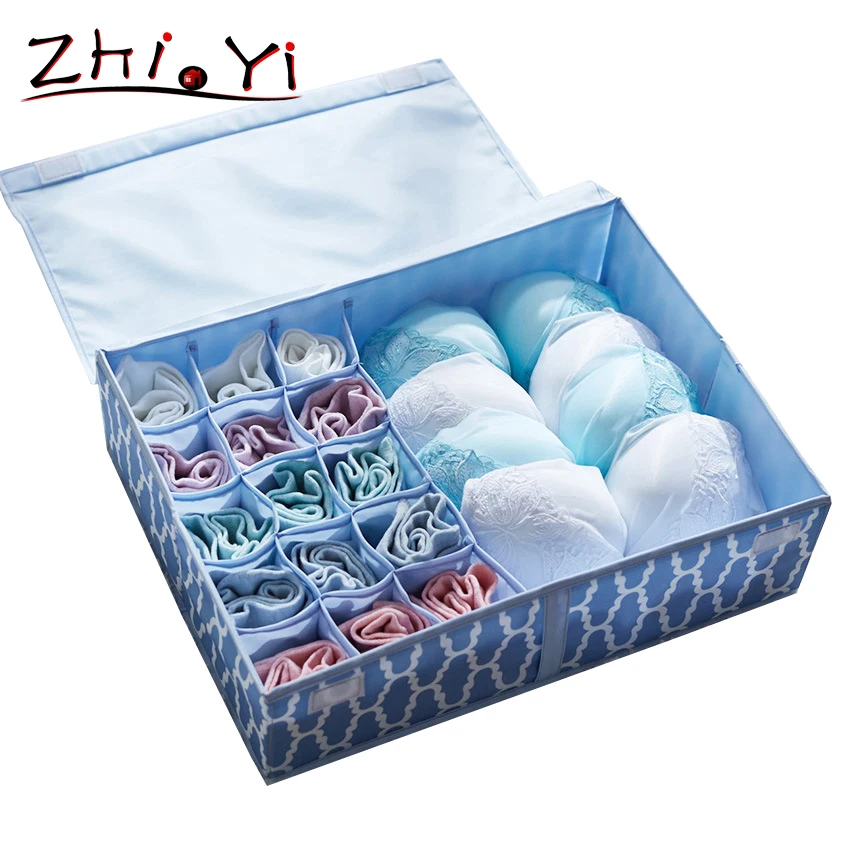 

Grid Underwear Storage Boxes With Clothing Shorts Holder Container Divider Wardrobe Closet Home Accessories
