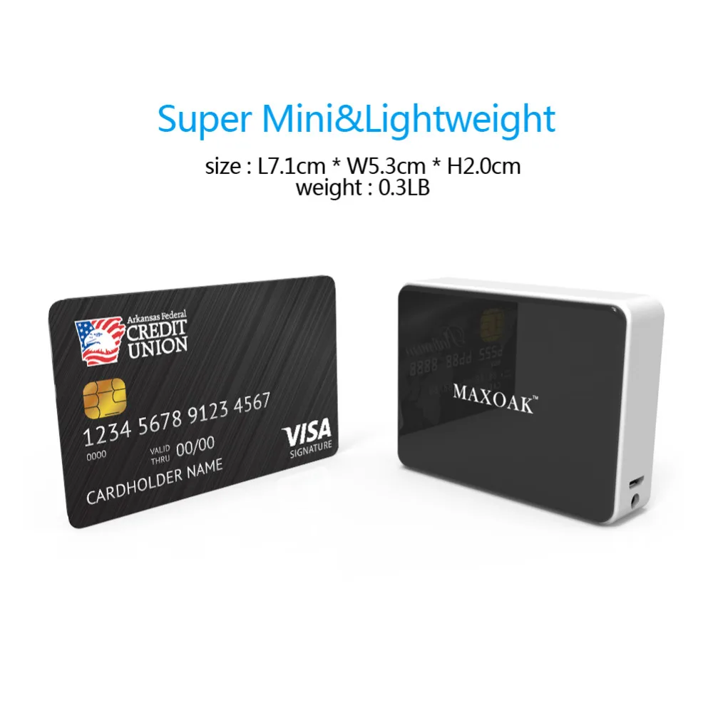 MAXOAK 5200mAh mini power bank portable external battery Digital Display battery bank charger mobile phone