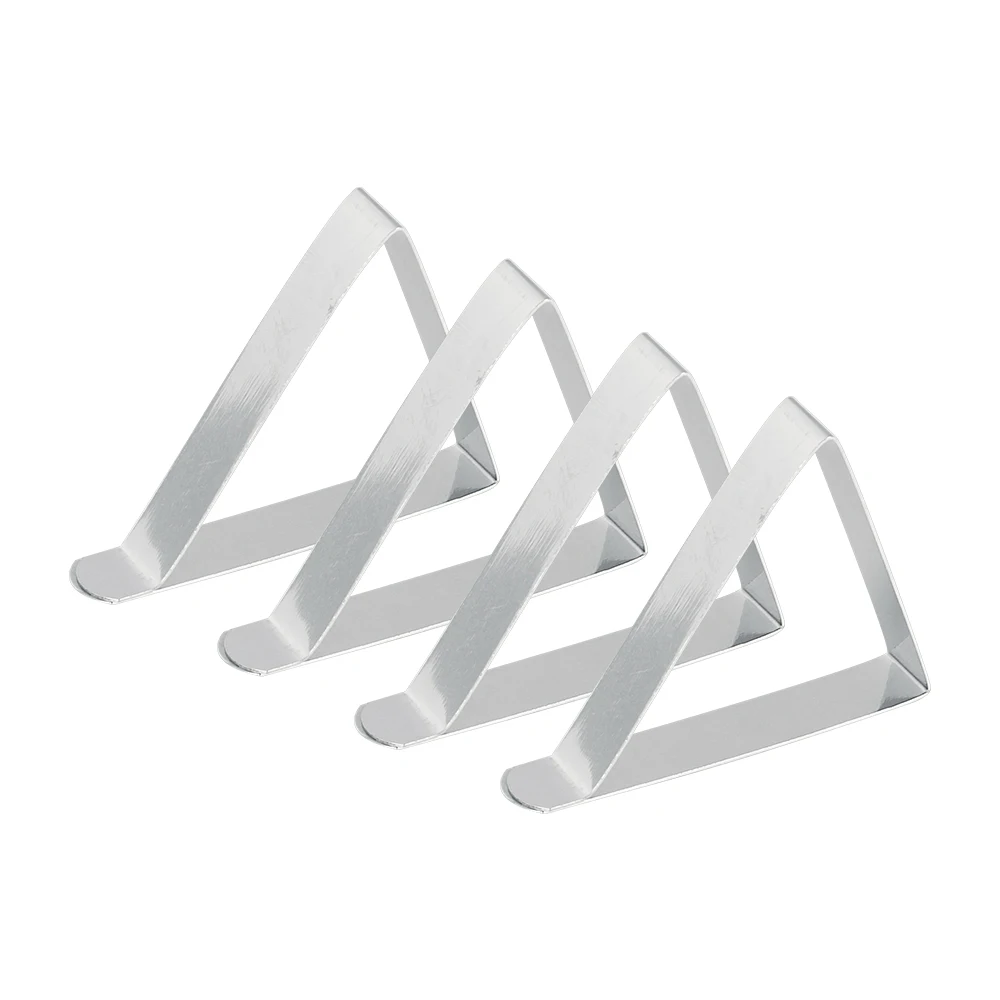 

4PCS Stainless Steel Tablecloth Clamps Wedding Promenade Table Cover Holder Clip Promenade/Round Board Stable Clips