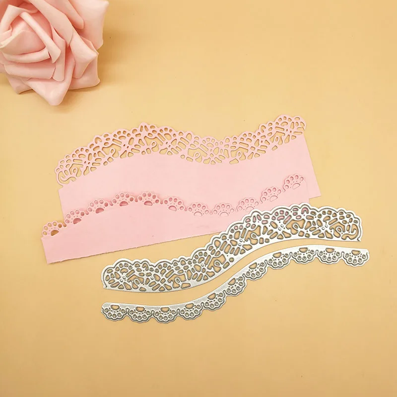 2 M Fleur Dentelle Brodée Bord Bordure ruban mariage Applique Sewing Craft