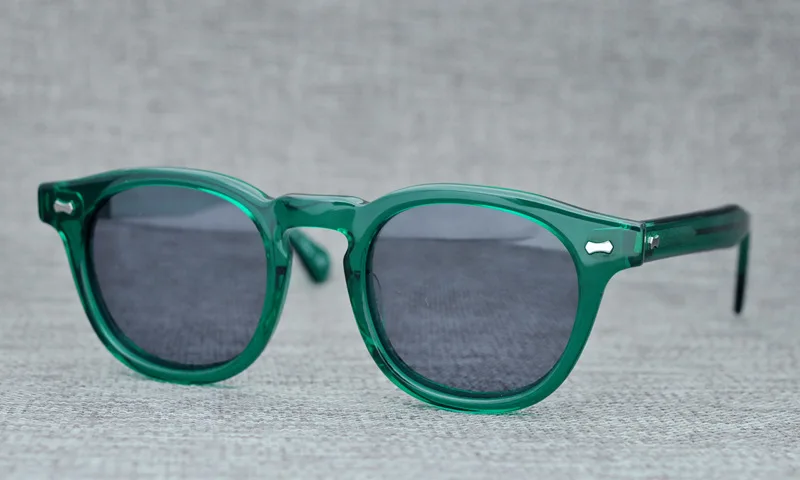 LKK унисекс круговые дизайнерские женские солнцезащитные очки Роскошные солнцезащитные очки из ацетата классические ретро уличные очки Oculos De Sol Gafas - Цвет линз: Зеленый