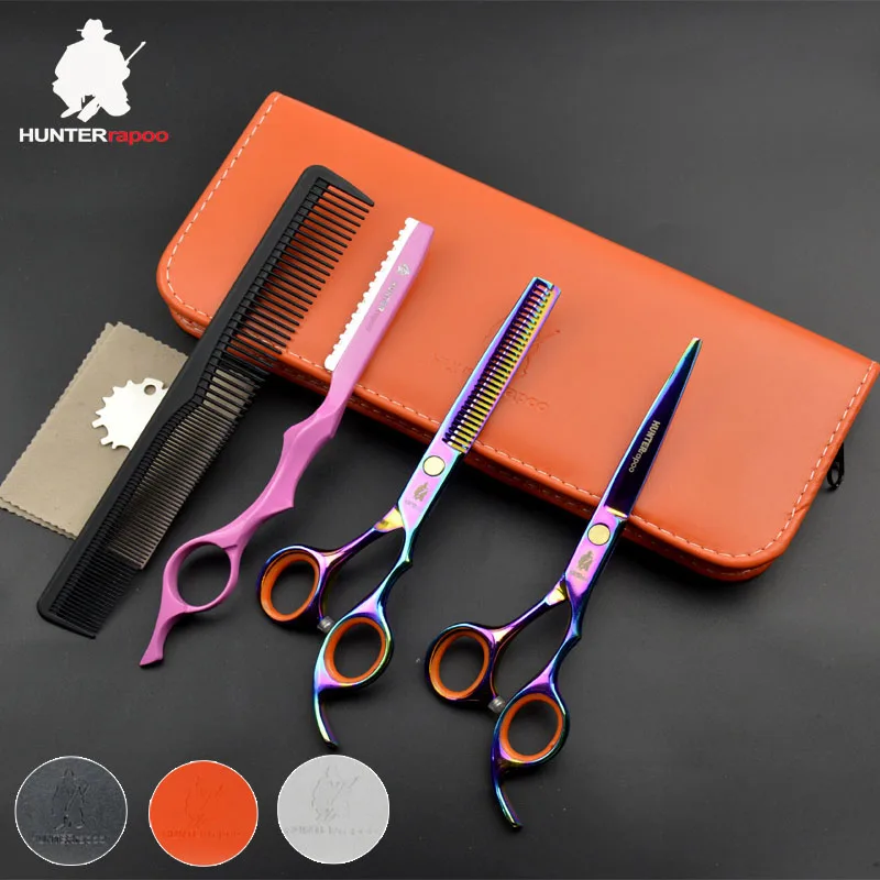 

30% off HT9127 6" hairdresser scissors for barber shop hair styling tools hair cutting thinning scissors set combs hairdressing