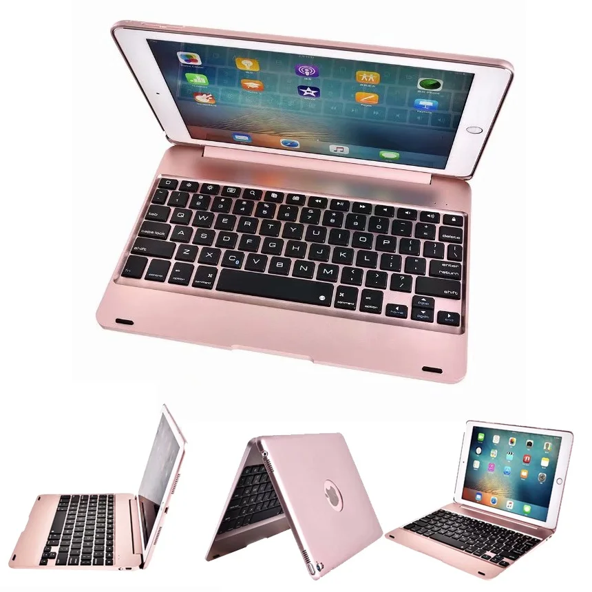 Abs Coque para Ipad 2023 9.7 Case de Teclado A1893 A1954 Case Teclado sem Fio para Ipad 9.7 2023 Case com Teclado Novo