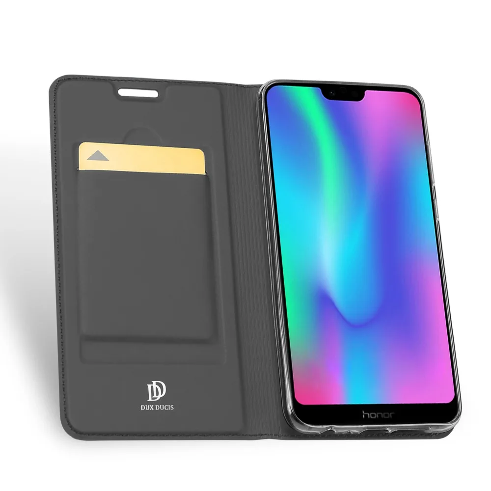 

Flip Case For Huawei Honor 10 Lite PU Leather TPU Soft Bumper Protective Card Slot Holder Wallet Stand Cover Mobile Phone Bag