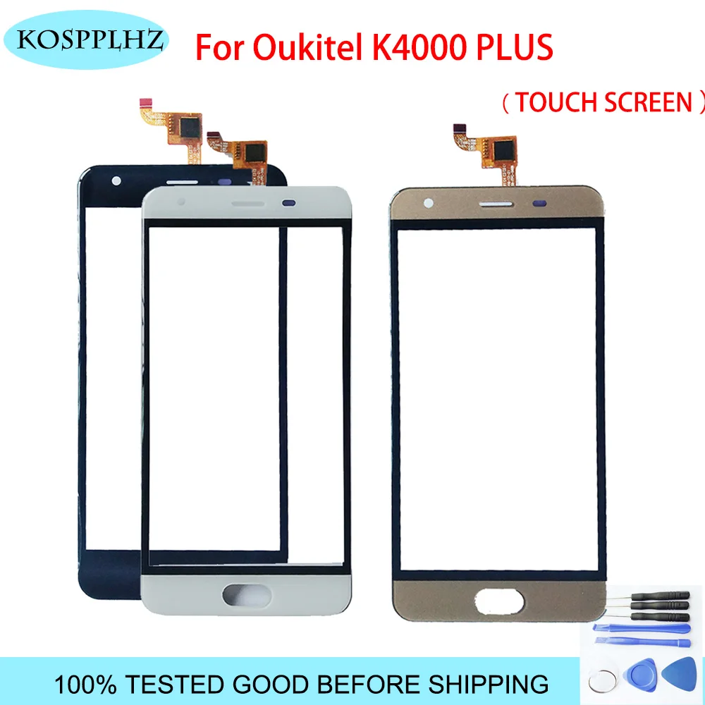 Черное/белое/золотое 5 дюймовое переднее внешнее стекло для oukitel k4000 plus сенсорный