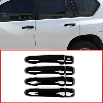 

Glossy Black ABS Chrome Door Handle Trim Car Accessory For Toyota Land Cruiser Prado FJ150 150 2010-18 Without Intelligent Hole