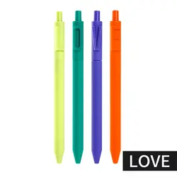 KACO 24 Alpha 10 Количество разноцветная гелевая ручка матовый мягкий корпус (черные чернила) выдвижная ручка волшебные слова подарок креативные