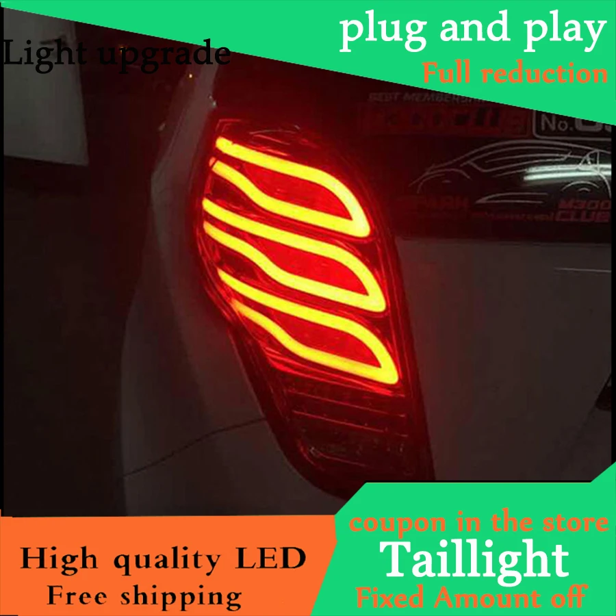 

Car Styling Taillight Case For Chevrolet Spark Tail Lights 2010-2014 New Spark LED Tail Light Rear Lamp DRL+Brake+Park+Signal