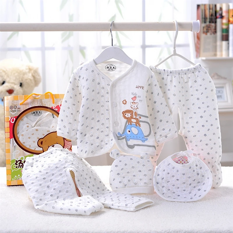 5pc Set Newborn Suit Baby Boy Clothes 03 Month for Newborn Costume