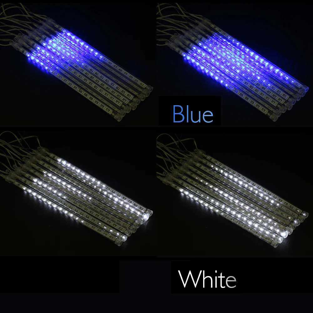 LED Meteor Shower Rain Tubes 30cm 8 Tube Christmas String Light Waterproof Home Garden Party Wedding Decoration EU/US Plug LED Meteor Shower Rain Tubes 30cm 8 Tube Christmas String Light Waterproof Home Garden Party Wedding Decoration EU/US Plug
