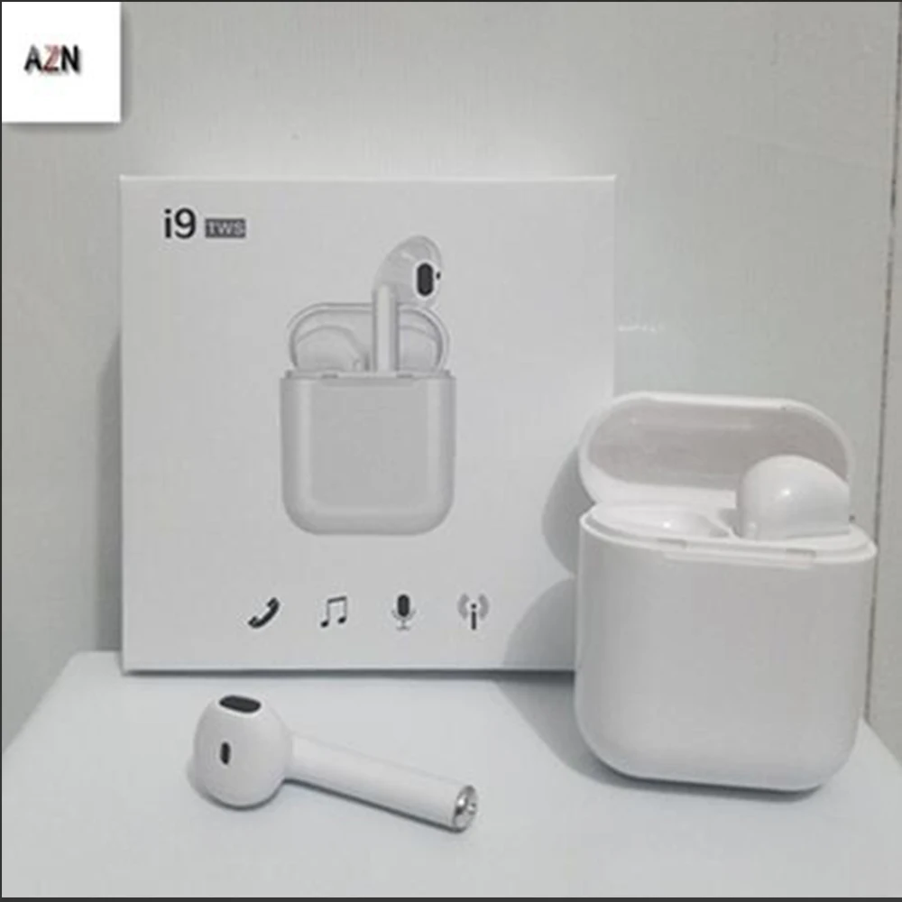 

Genuine I9 TWS Bluetooth Earphones Stereo Bass Earbuds Mini Wireless Apods Sport Earphone for Phone with HD Mic Charing Box