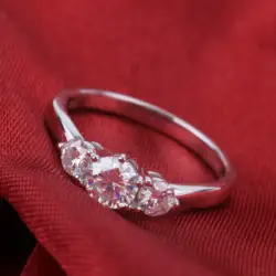 3 шт. Круглый Муассанит бриллиантовый зубец Установка женские свадебные кольца модницы 18k белые золотые обручальные кольца