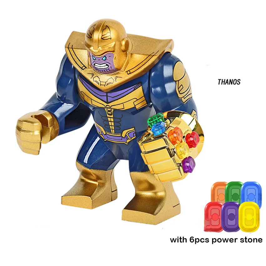 Новые блоки Thanos энергетические камни перчатки строительные Мстители 4 3 Infinity War