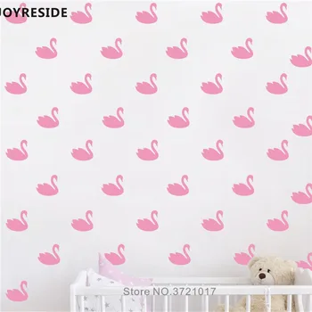 

Cute Swan Set Patterns Wall Decals Animals Home Art Decor Wall Decal Stickers Childreen Bedroom Pattern Swans Love Sweet YMX31