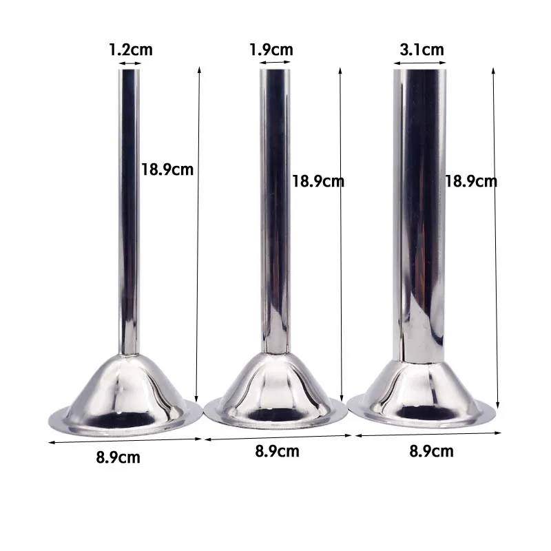 

3 Pcs/Set 8.9cm Base Food Grade Quality Meat Grinder Handmade Sausage Stuffing Tube Sausage Maker Stuffer Tubes 3 Pcs/Set