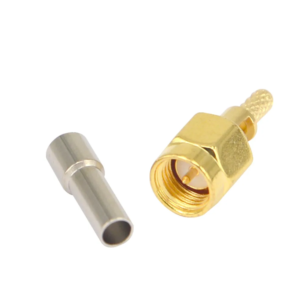 10 шт. Штекерный разъем SMA золотистый паяльник для RG316 RG174 RG188 LMR100 RG178 кабельный