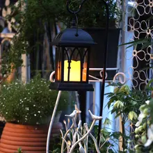 Солнечная энергия Водонепроницаемая светодиодная свеча светильник садовый газон дорожка уличный подвесной наземный фонарь лампа MJJ88