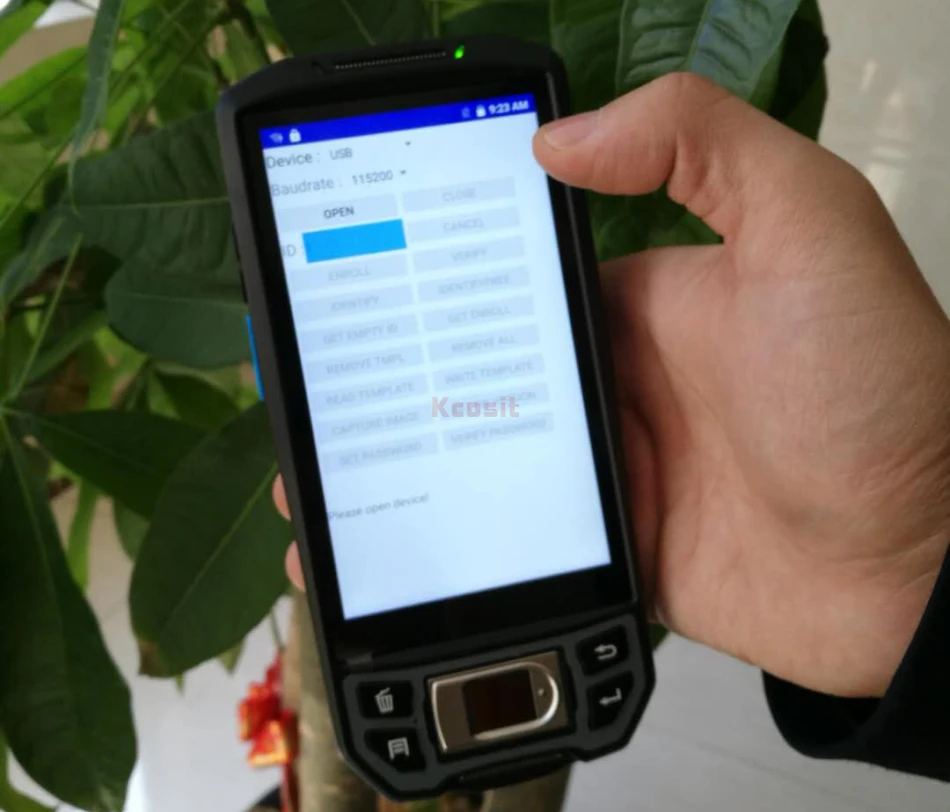 Считыватель отпечатков пальцев UHF RFID 1D/2D сканер штрих кода Android 7 0 беспроводное