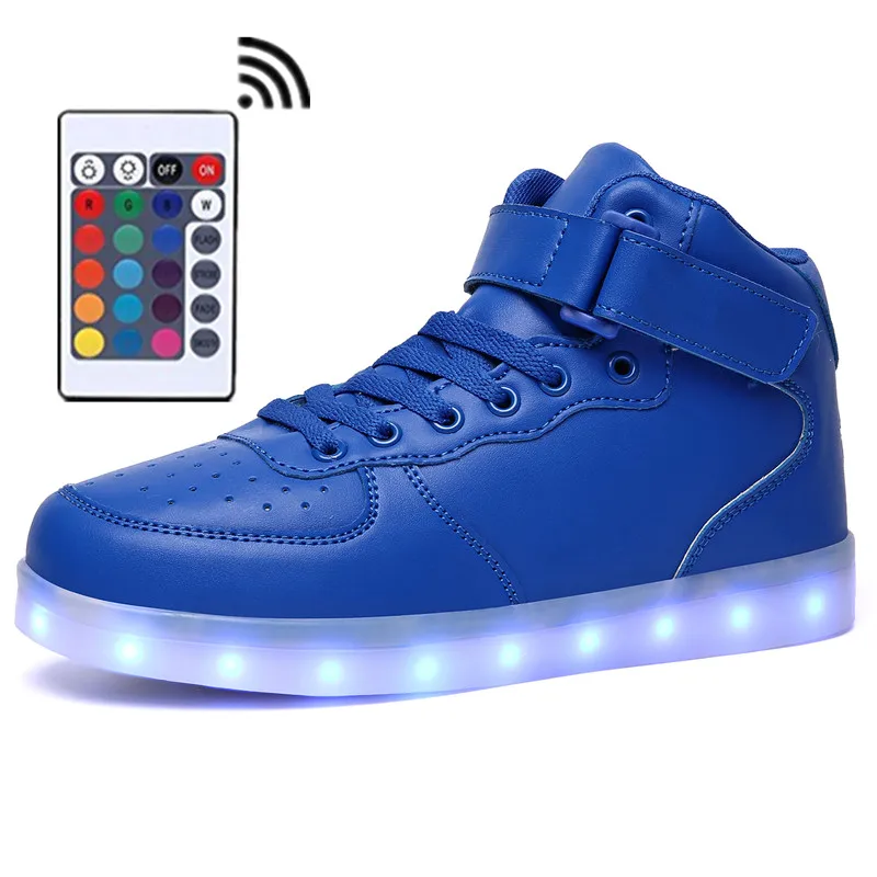 led shoes remote USB Charge High Top Luminous New LED Light Shoes